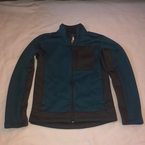 Boys REI Fleece Lined Jacket Teal and Gray